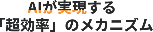 AIが実現する「超効率」のメカニズム