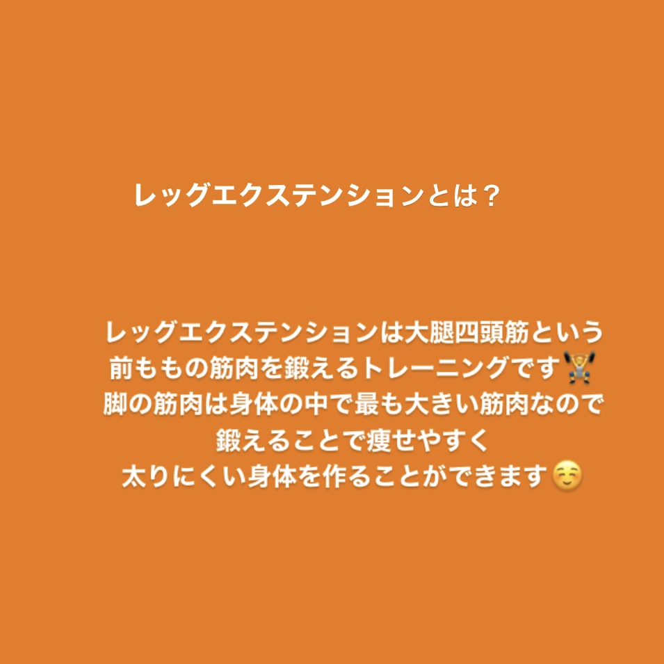 レッグエクステンションについて