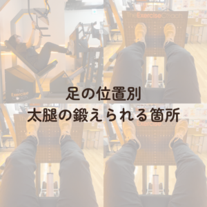 脚の位置別、太腿の鍛えられる箇所🏋️