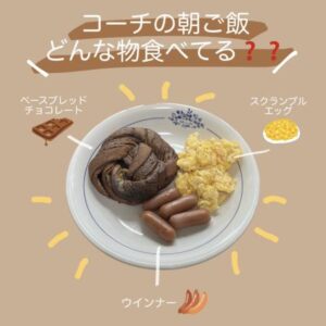 コーチの朝ご飯紹介