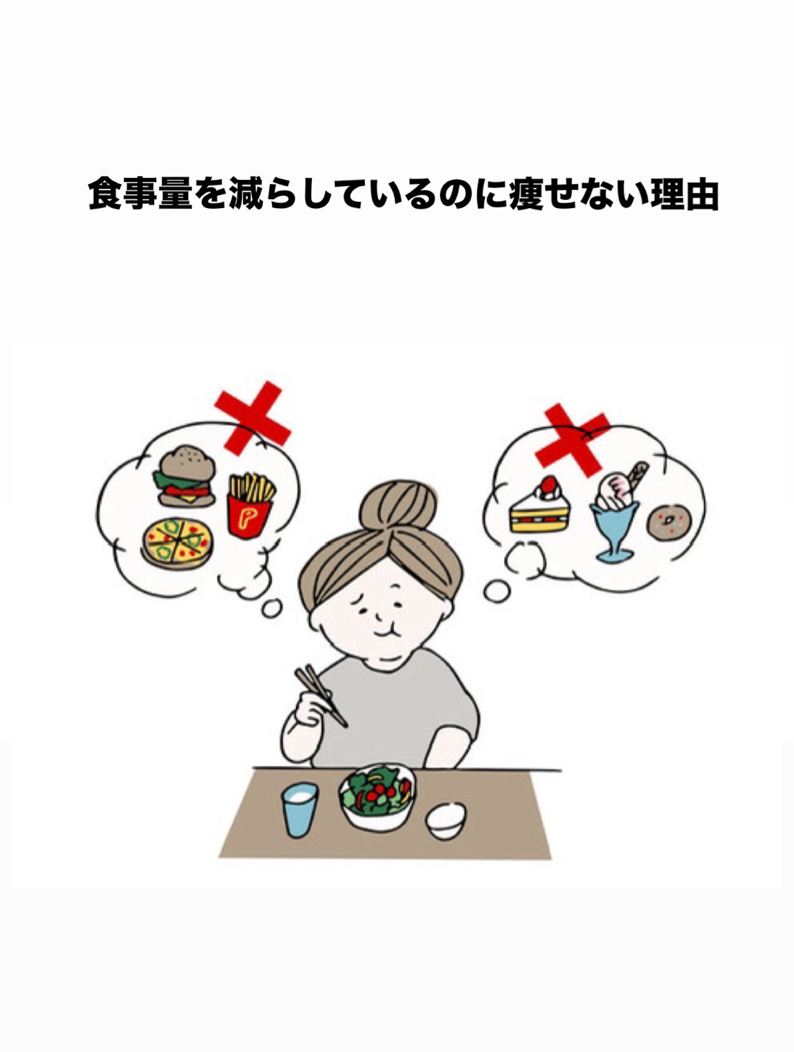 食事量を減らしているのに痩せない理由