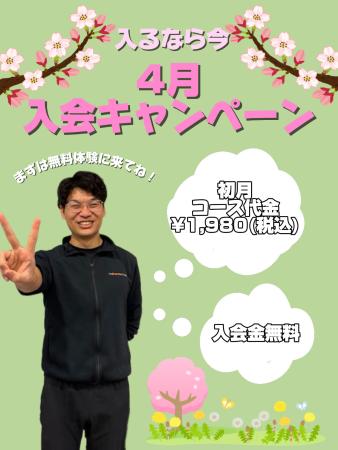 4月キャンペーンのご案内