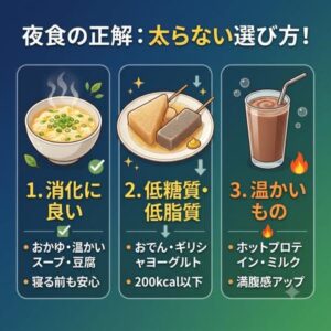 夜食の選び方とおすすめ！