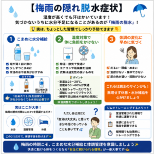 【☔梅雨の隠れ脱水症状】
