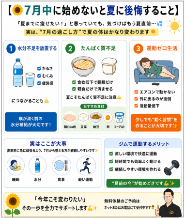 【🌻7月中に始めないと夏に後悔すること】について✨