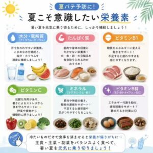 🌞夏バテ予防に！夏こそ意識したい栄養素🌞