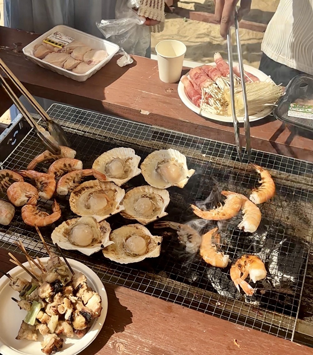 糸島の海でバーベキューしてきました！