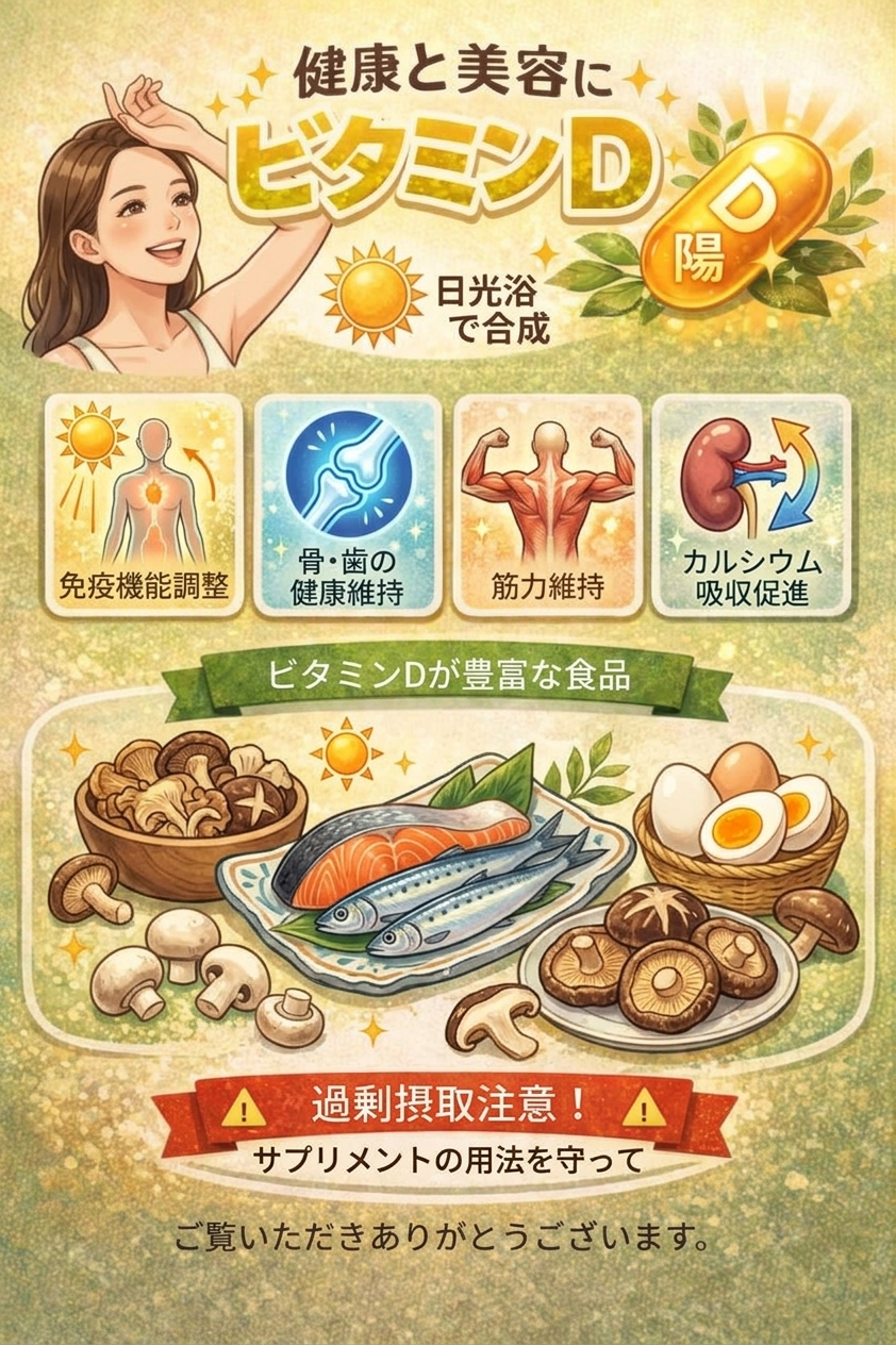 健康・美　ビタミンDについて
